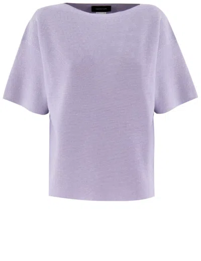 Fabiana Filippi Boat Neckline Sweater In Purple