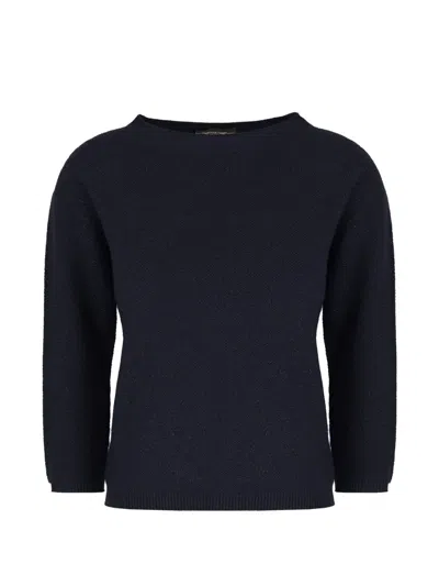 Fabiana Filippi Wool Blend Crewneck Sweater In Black