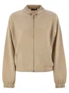 Fabiana Filippi Bomber Jacket In Platinum With Ball Pins In Nude