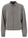 Fabiana Filippi Casual Jacket With Elastic Hem And Side Pockets In Gray
