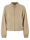 Fabiana Filippi Bomber Jacket In Platinum With Ball Pins In Brown