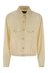 Fabiana Filippi Bomber Jacket With Front Pockets And Diamond Thread In Nude