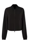 Fabiana Filippi Women's Bomber Jacket With Knitted Collar In Black