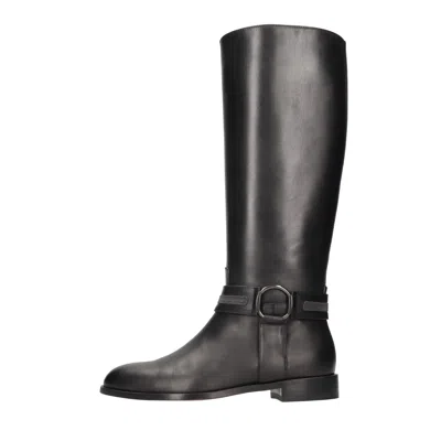 Fabiana Filippi Boots Black In Nero Neri E Grigi