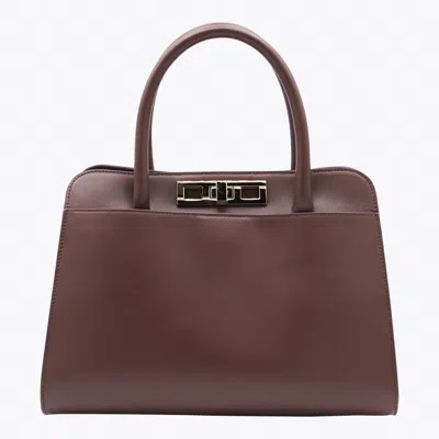 FABIANA FILIPPI FABIANA FILIPPI BROWN LEATHER TOP HANDLE BAG