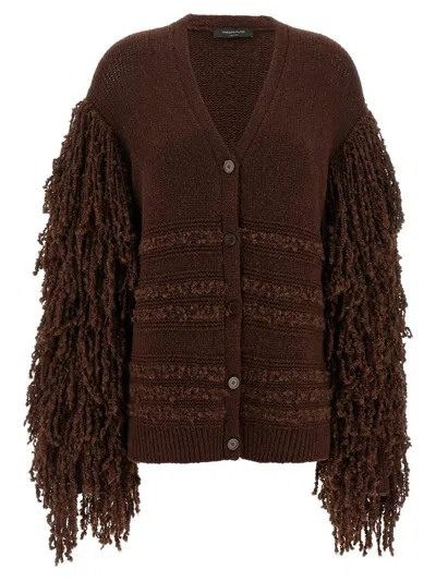 FABIANA FILIPPI FABIANA FILIPPI BOUCLÉ FRINGED CARDIGAN