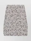Fabiana Filippi Beige Frayed-knot Donegal Tweed Mini Skirt In Gray