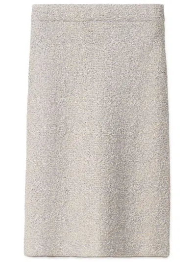 Fabiana Filippi Bouclé Midi Skirt In Grey