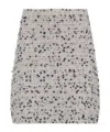 Fabiana Filippi Beige Frayed-knot Donegal Tweed Mini Skirt In Gray