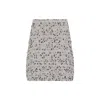 Fabiana Filippi Beige Frayed-knot Donegal Tweed Mini Skirt In Gray