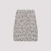 Fabiana Filippi Textured Wool And Alpaca Blend Skirt With Frayed Hem In Gray