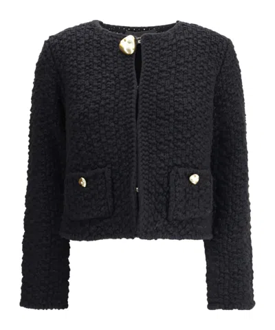 FABIANA FILIPPI BOUCLÉ-TEXTURE CREW-NECK JACKET