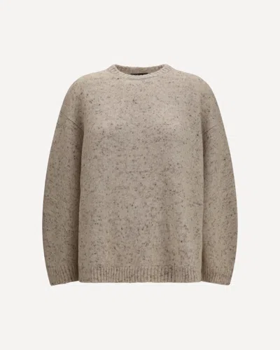 Fabiana Filippi Bouclé Yarn Sweater With Lurex In Neutral