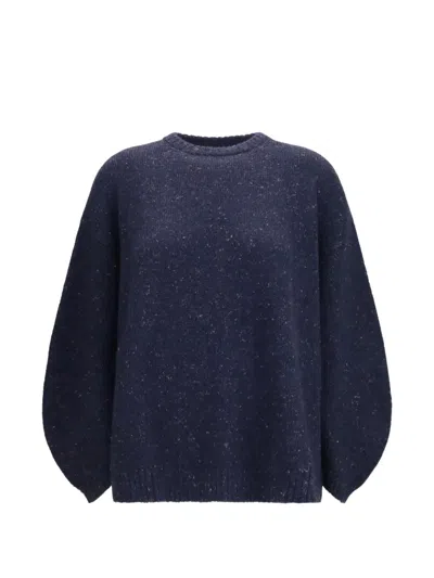 Fabiana Filippi Bouclé-knit Sweater In Blue