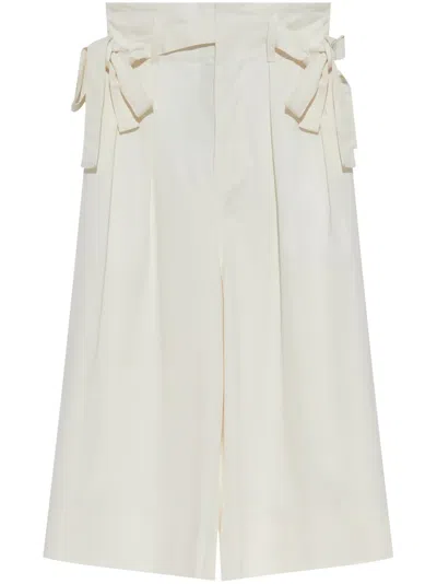 Fabiana Filippi Bow-detail Trousers In White
