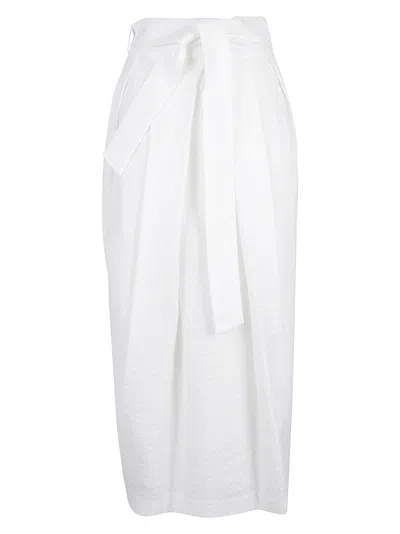 Fabiana Filippi Bow-tied Skirt In White