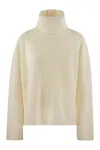 Fabiana Filippi Wool And Silk Blend Turtleneck Sweater In White