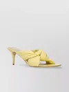 Fabiana Filippi Braided Kitten Heel Sandals In Yellow