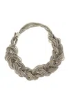 Fabiana Filippi Braided Necklace With Diamond Wire In Silver
