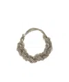 Fabiana Filippi Braided Necklace With Diamond Wire In Yellow