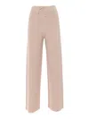 Fabiana Filippi Brilliant Cotton Knit Trousers In Pink