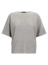 Fabiana Filippi Shiny Finish Cotton Sweater In Gray