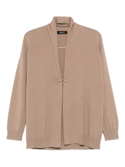 Fabiana Filippi Brooch-detail Cardigan In Neutral