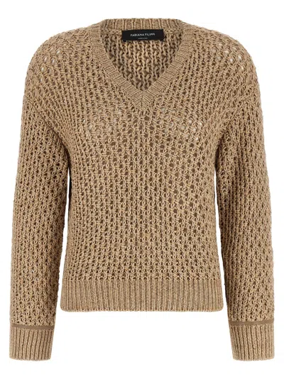Fabiana Filippi Brown Cotton Women's Cardigan