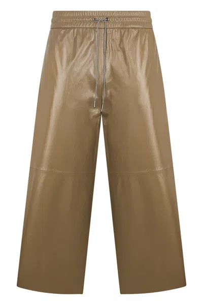 Fabiana Filippi Brown Cropped Pants With High Waist, Minimal And Versatile.