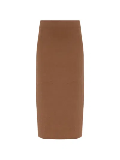 Fabiana Filippi Brown Midi Skirt