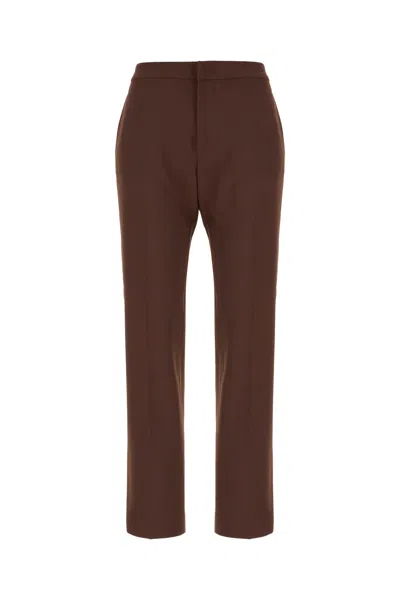 Fabiana Filippi Brown Stretch Polyester Blend Pants
