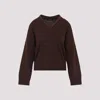 Fabiana Filippi Wool Silk Cashmere Blend V Neck Sweater In Brown