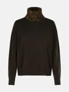 Fabiana Filippi Brown Wool Blend Turtleneck Sweater In Brown