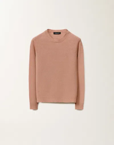 Fabiana Filippi Brushed Cashmere Pullover In Pink