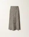 Fabiana Filippi Brushed Merino And Mohair Skirt In Gray