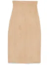 Fabiana Filippi Brushed Midi Skirt In Brown