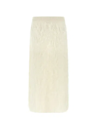 Fabiana Filippi Brushed-finish Gauze Midi Skirt In Neutrals