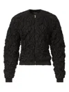 Fabiana Filippi Bubble-knit Zip-front Cardigan In Black