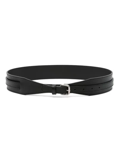 Fabiana Filippi Buckled Leather Belt In Black