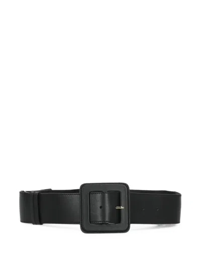 Fabiana Filippi Buckle-fastening Leather Belt In Black