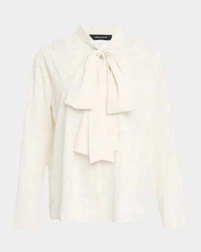 Fabiana Filippi Burnout Tie-neck Blouse