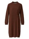 Fabiana Filippi Button-detail Side-twist Dress In Brown