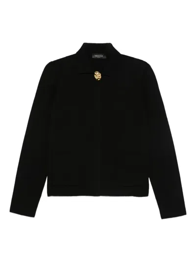 Fabiana Filippi Button-detailed Patch-pocket Cardigan In Black
