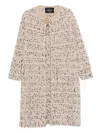 Fabiana Filippi Button-detailed Tweed Coat In Brown
