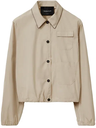Fabiana Filippi Button-down Jacket In Neutrals