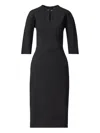 Fabiana Filippi Button-embellished Midi Dress In Black