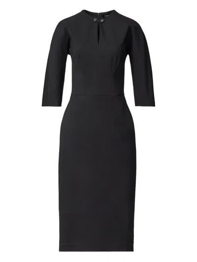 Fabiana Filippi Button-embellished Midi Dress In Black
