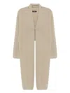 Fabiana Filippi Button-fastening Cashmere Cardicoat In Gray