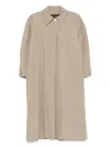 Fabiana Filippi Button-fastening Raglan-sleeve Coat In Neutral