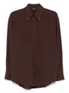 Fabiana Filippi Button-down Tailored Shirt In Brown